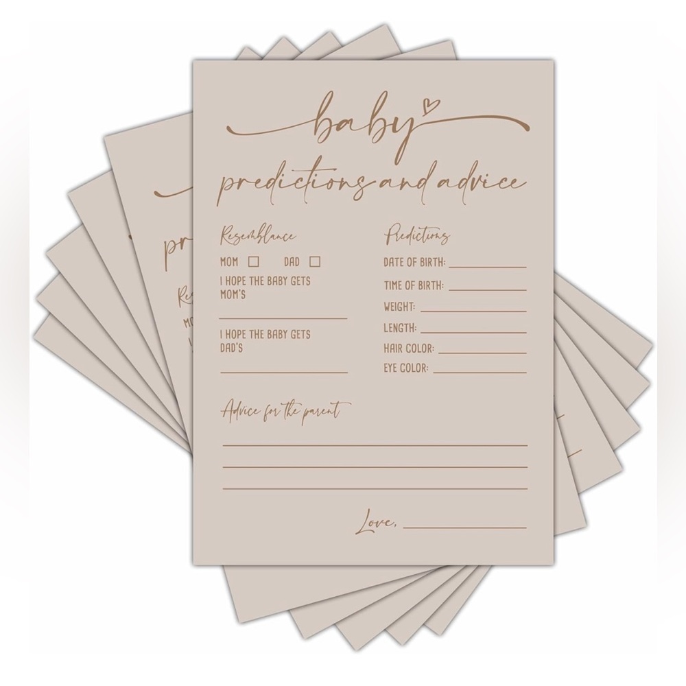 Baby prediction cards